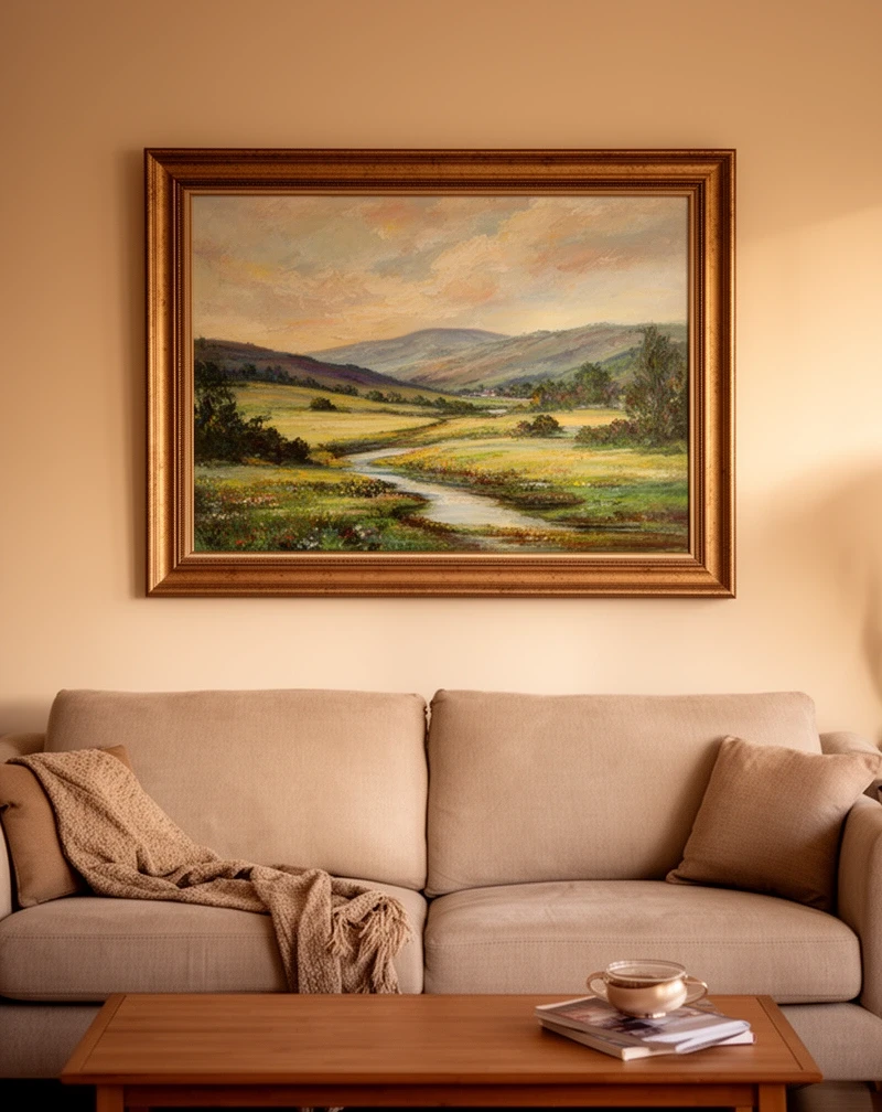 Quadro appeso in salotto