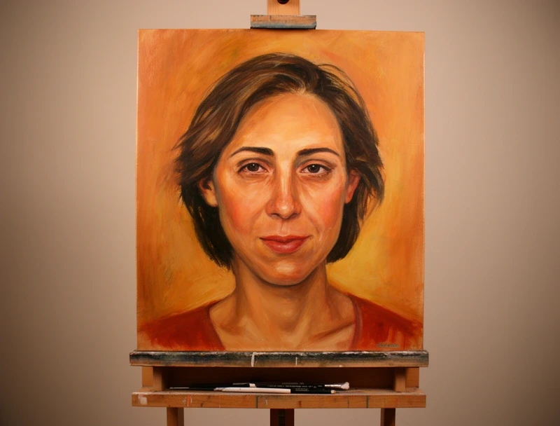 Ritratto dipinto a olio