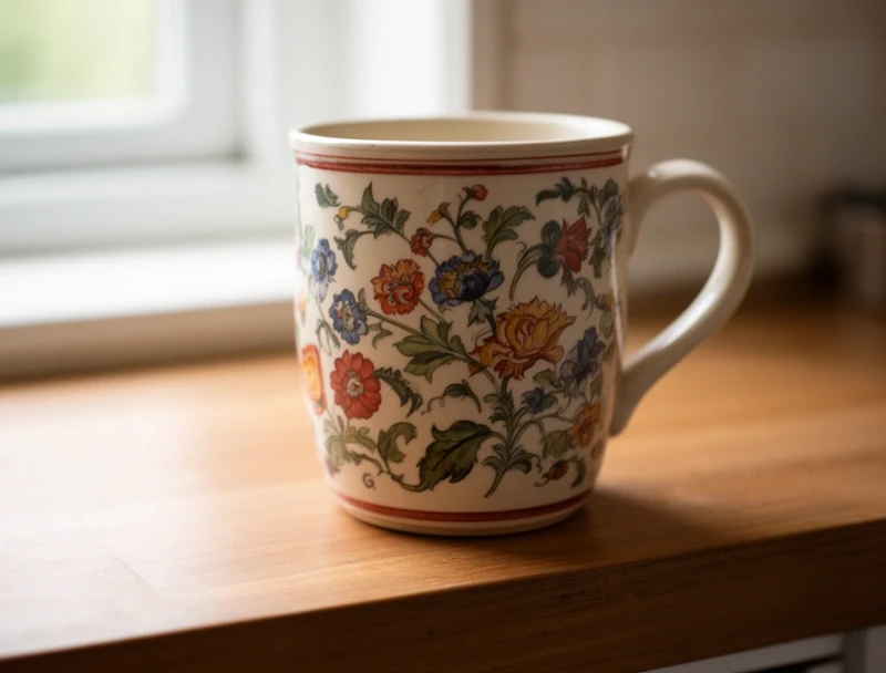 Tazza in ceramica dipinta